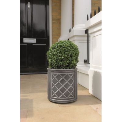 Lead Effect Planter - Round - 44cm - Pewter - image 2