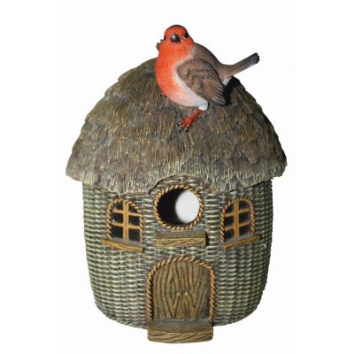 BC Wicker Bird House Robin