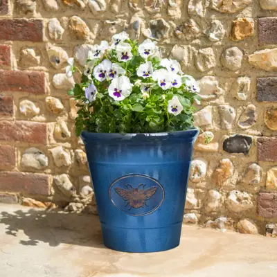 Bee Planter - Blue - Small