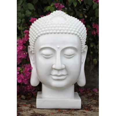 Buddha Head Medium, White