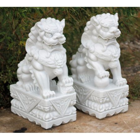 Foo Dogs (Pair) Extra Large, Grey