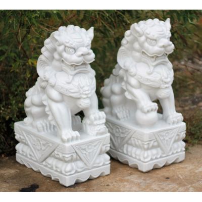 Foo Dogs (Pair) Extra Large, White