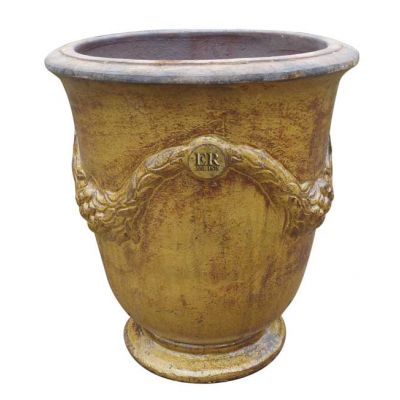 Garland Urn - Old Leather - Small