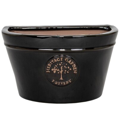 HERITAGE GARDEN POTTERY 20CM EDWARDIAN WALL POT BK
