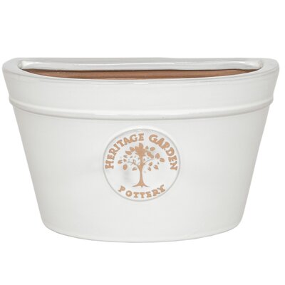 HERITAGE GARDEN POTTERY 20CM EDWARDIAN WALL POT WHITE