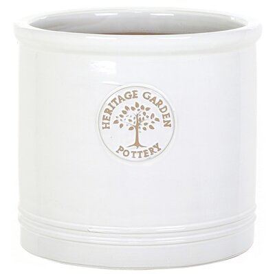HERITAGE GARDEN POTTERY 25CM WHITE HERITAGE CYLINDER