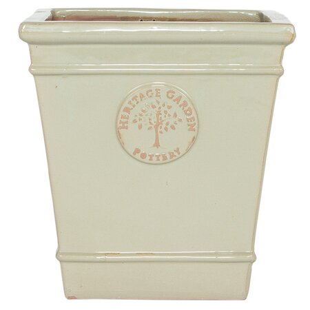 HERITAGE GARDEN POTTERY 38CM GREEN HERITAGE SQUARE