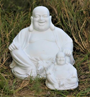 Laughing Buddha Large, White
