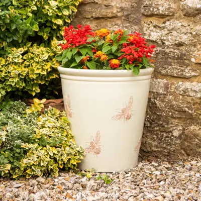 Meadow Planter - Bee - Off white