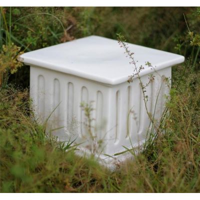 Square Plinth Medium, White