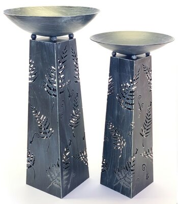 Tower & Bowl Stand - Ferns 4-Sided, Verdi Antique Finish - L/XL