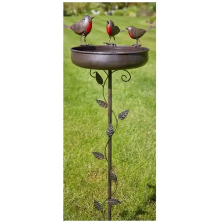 Trio of Robins bird bath 