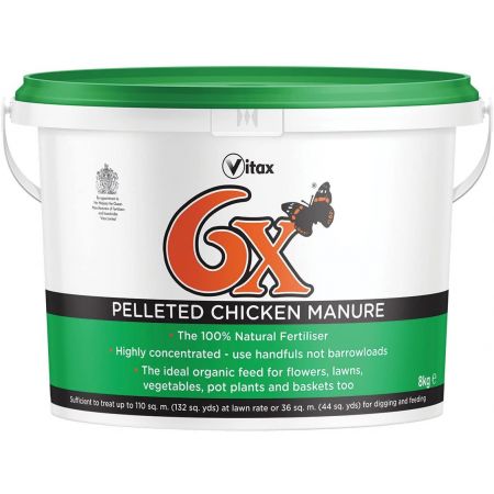 Vitax 6X Chicken Manure Pellets - 8kg